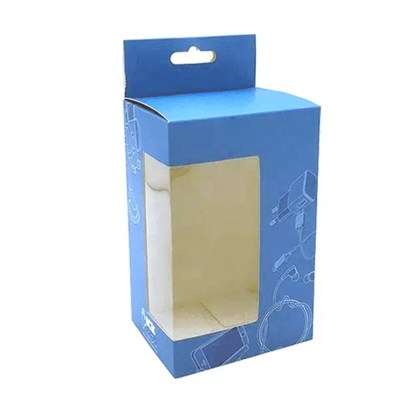 Hang Tab Box with Window beside the product it was made to hold