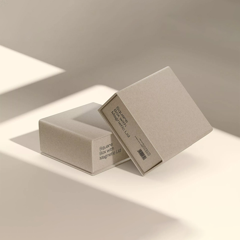 A stack of hinged lid rigid boxes in a custom size