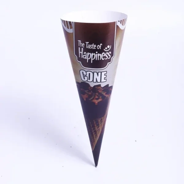 Close detail of the print finish on ice cream boxes