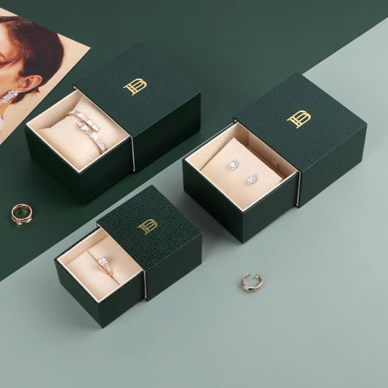 Jewelry Boxes opened to show the inside print and construction
