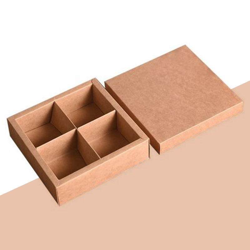 A stack of kraft box dividers in a custom size