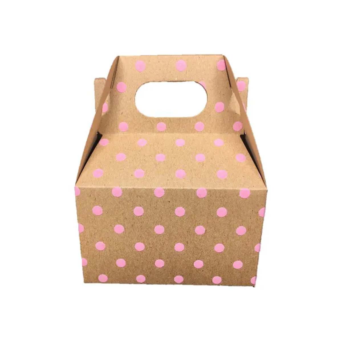 A stack of kraft gable boxes in a custom size