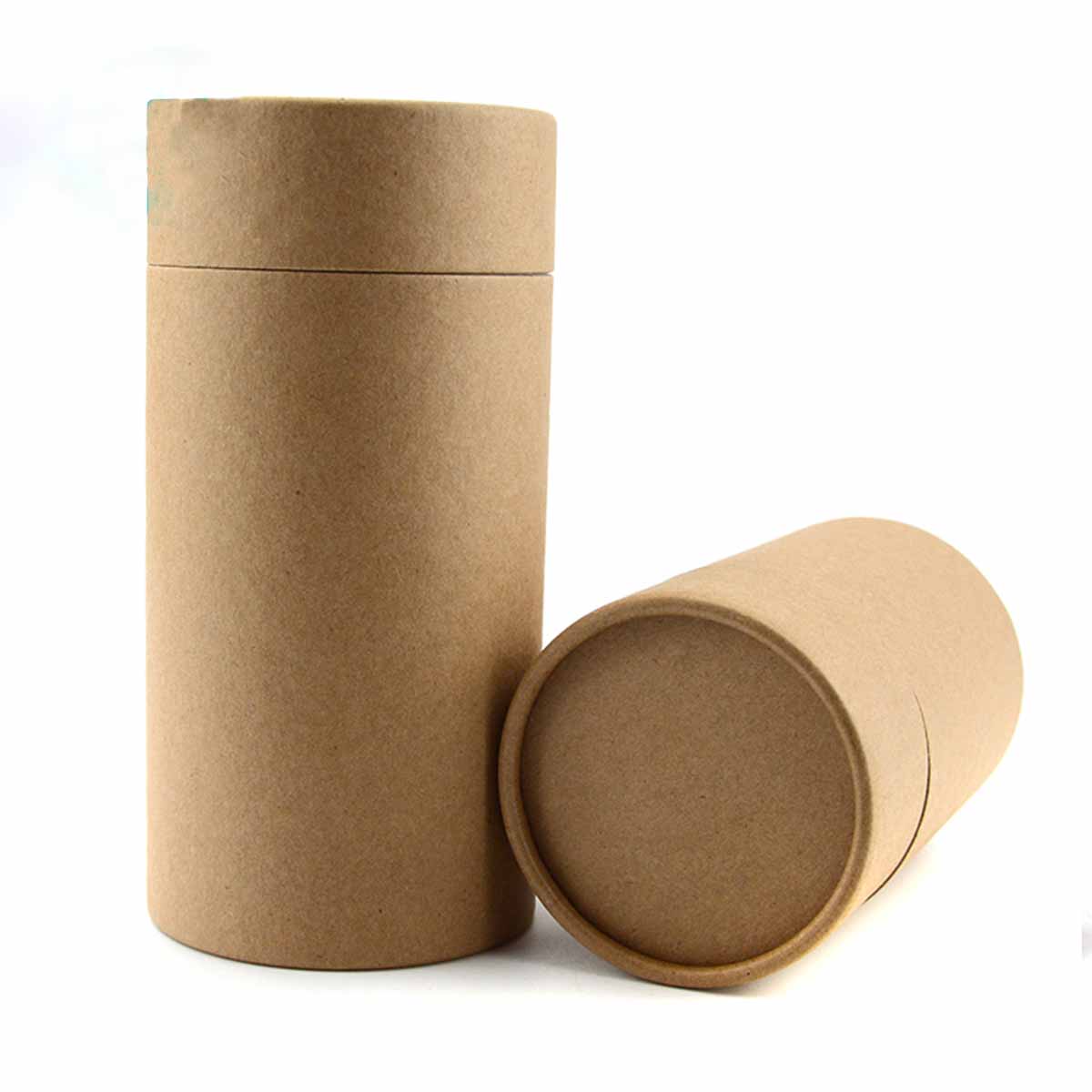 A stack of kraft paper tubes in a custom size