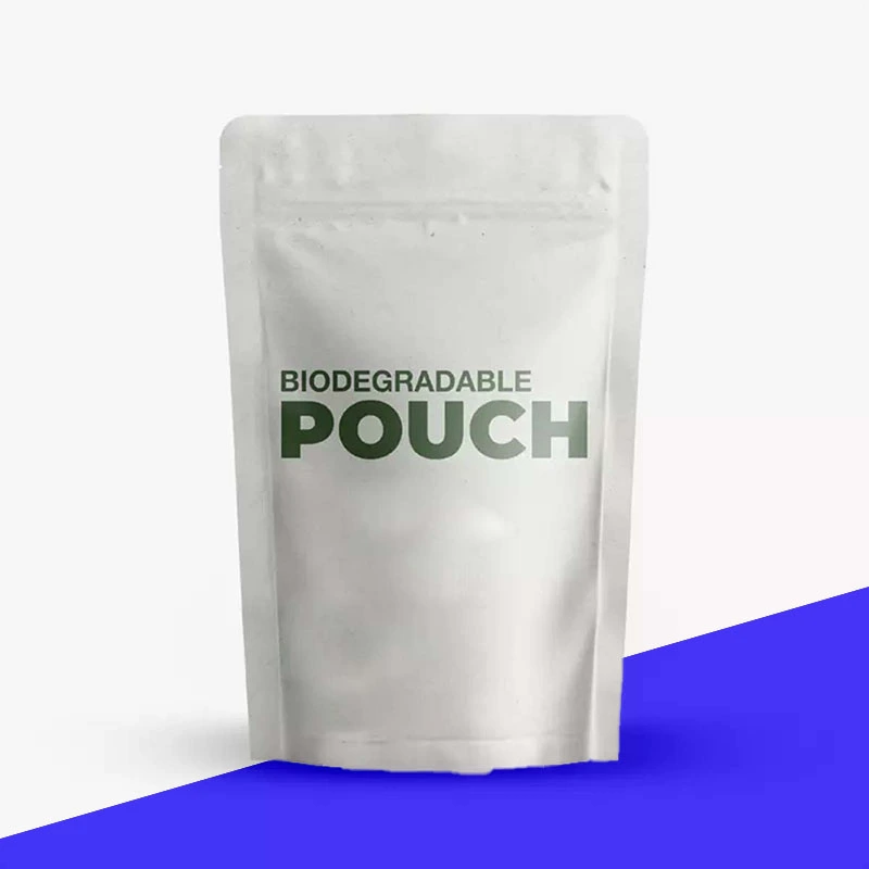 Kraft Stand Up Pouches — custom pouches by Packmio Flat view of kraft stand up pouches before assembly