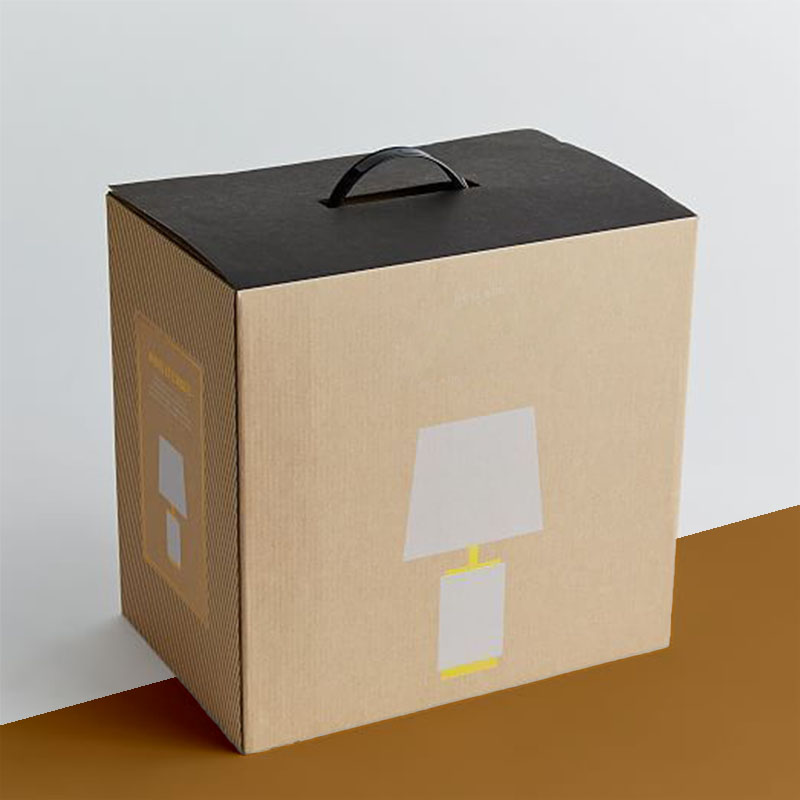 Lamp Boxes — custom household boxes by Packmio Lamp Boxes photographed at an angle to show the board thickness