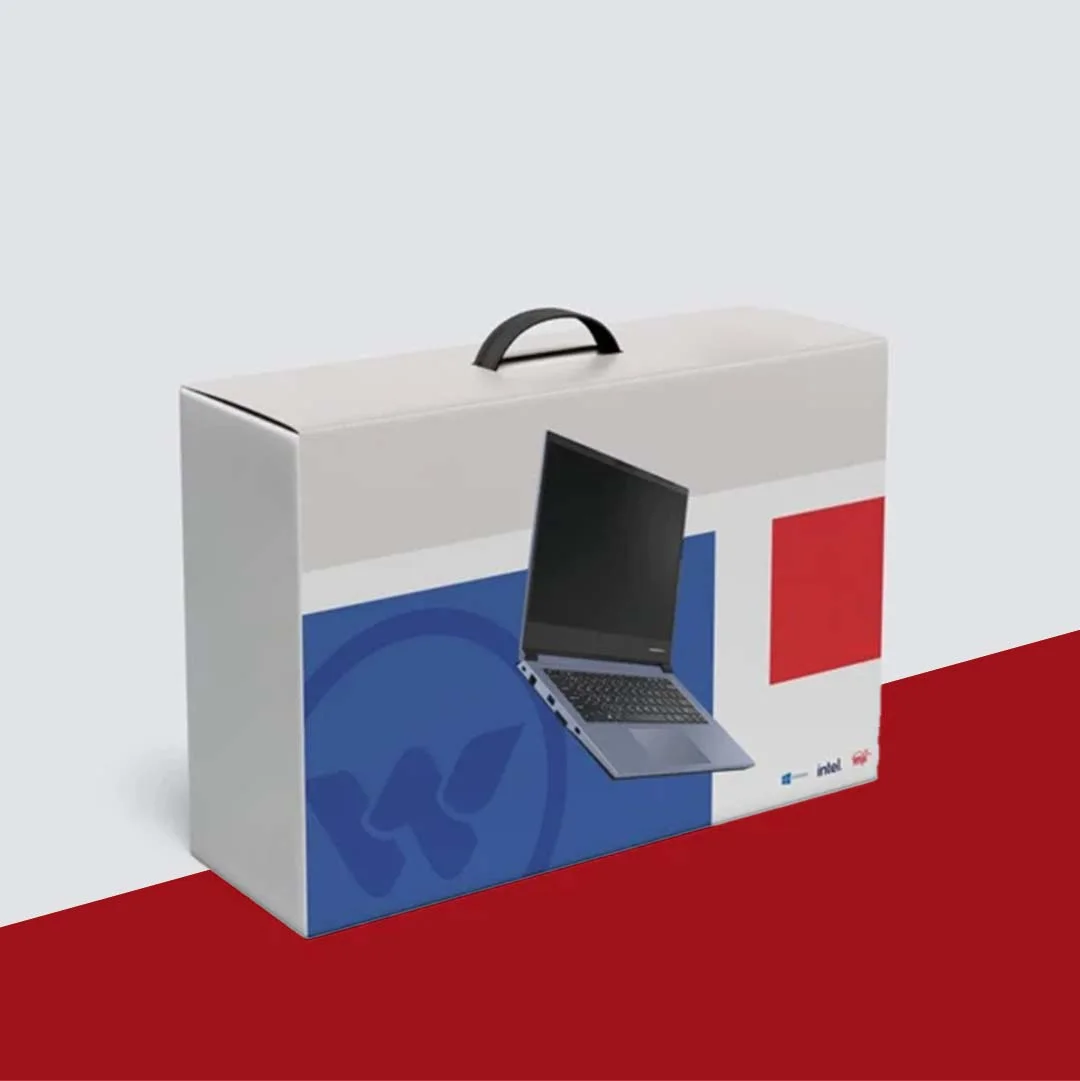 A stack of laptop boxes in a custom size
