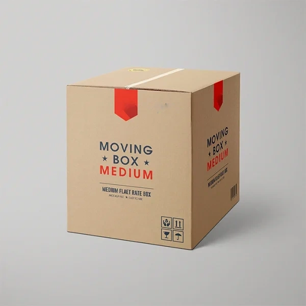 Large Cardboard Boxes — custom corrugated boxes by Packmio Close detail of the print finish on large cardboard boxes