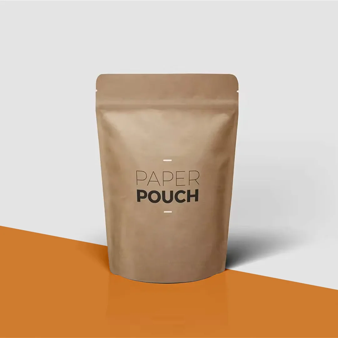 Lay Flat Pouches opened to show the inside print and construction