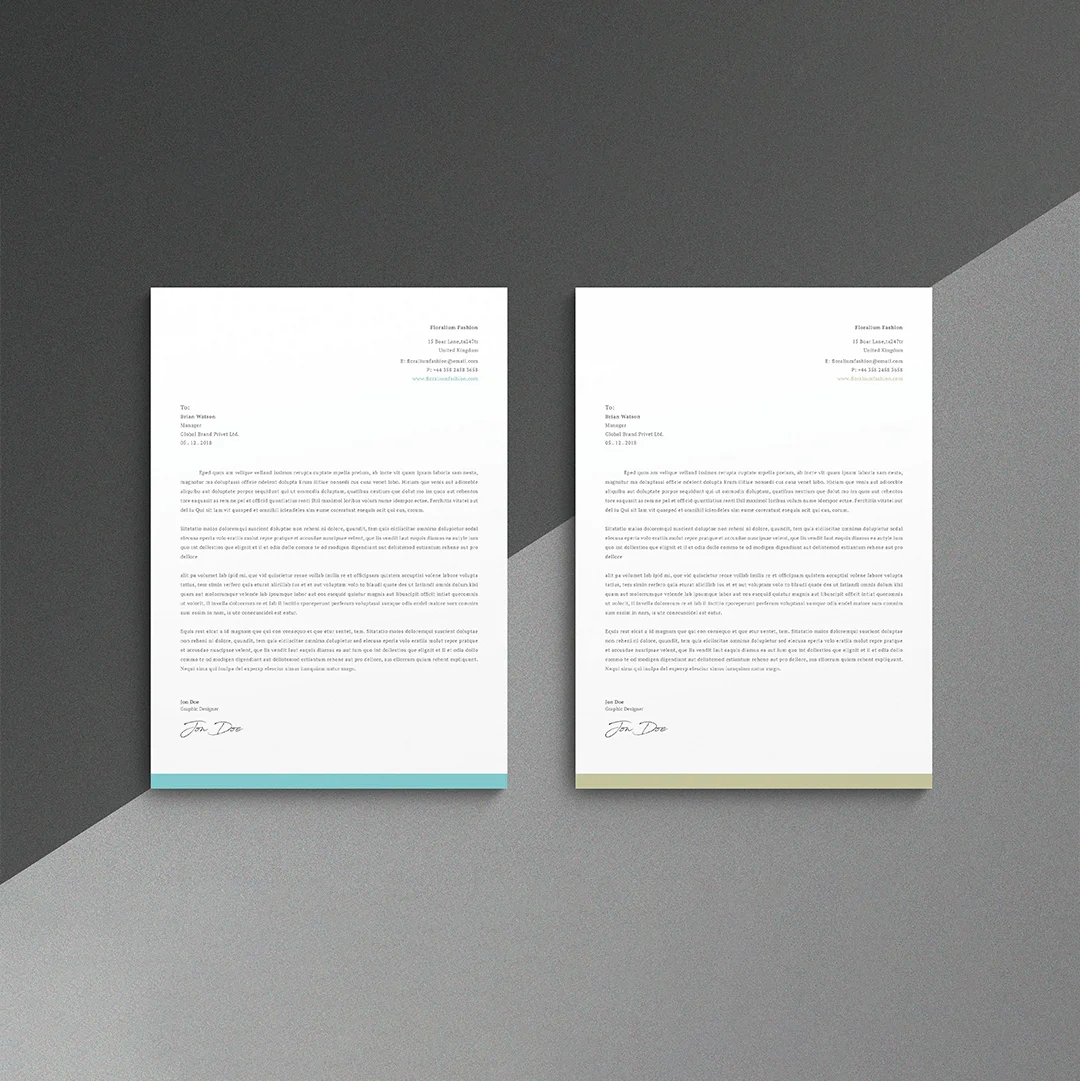 Letterhead Printing — custom stationery by Packmio Close detail of the print finish on letterhead printing