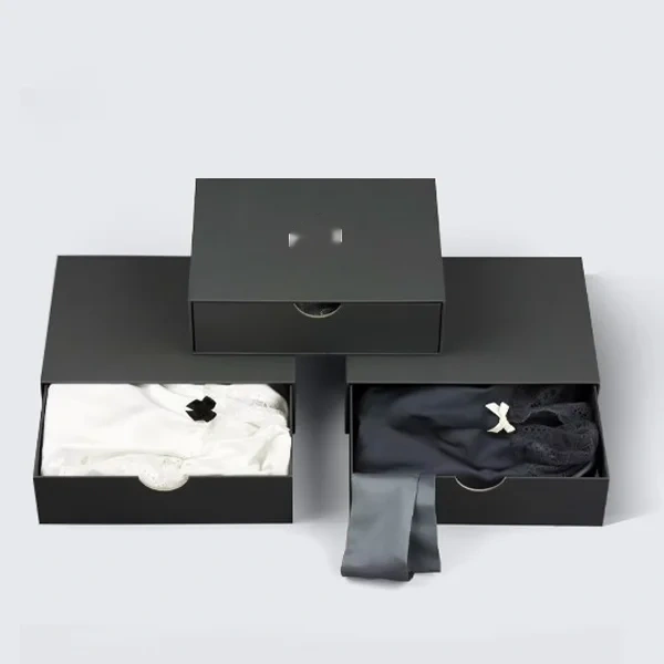 Lingerie Boxes in use, packed and ready to ship
