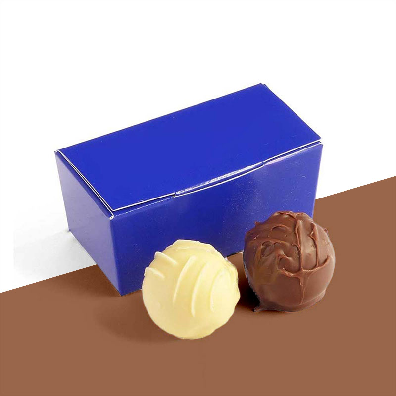 Luxury Chocolate Boxes opened to show the inside print and construction