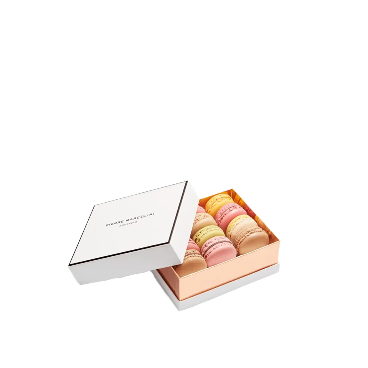 Macaron Boxes — custom bakery boxes by Packmio Close detail of the print finish on macaron boxes
