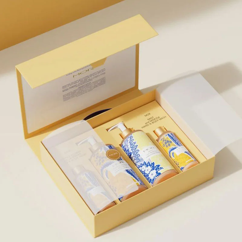 Magnetic Lid Gift Boxes in use, packed and ready to ship