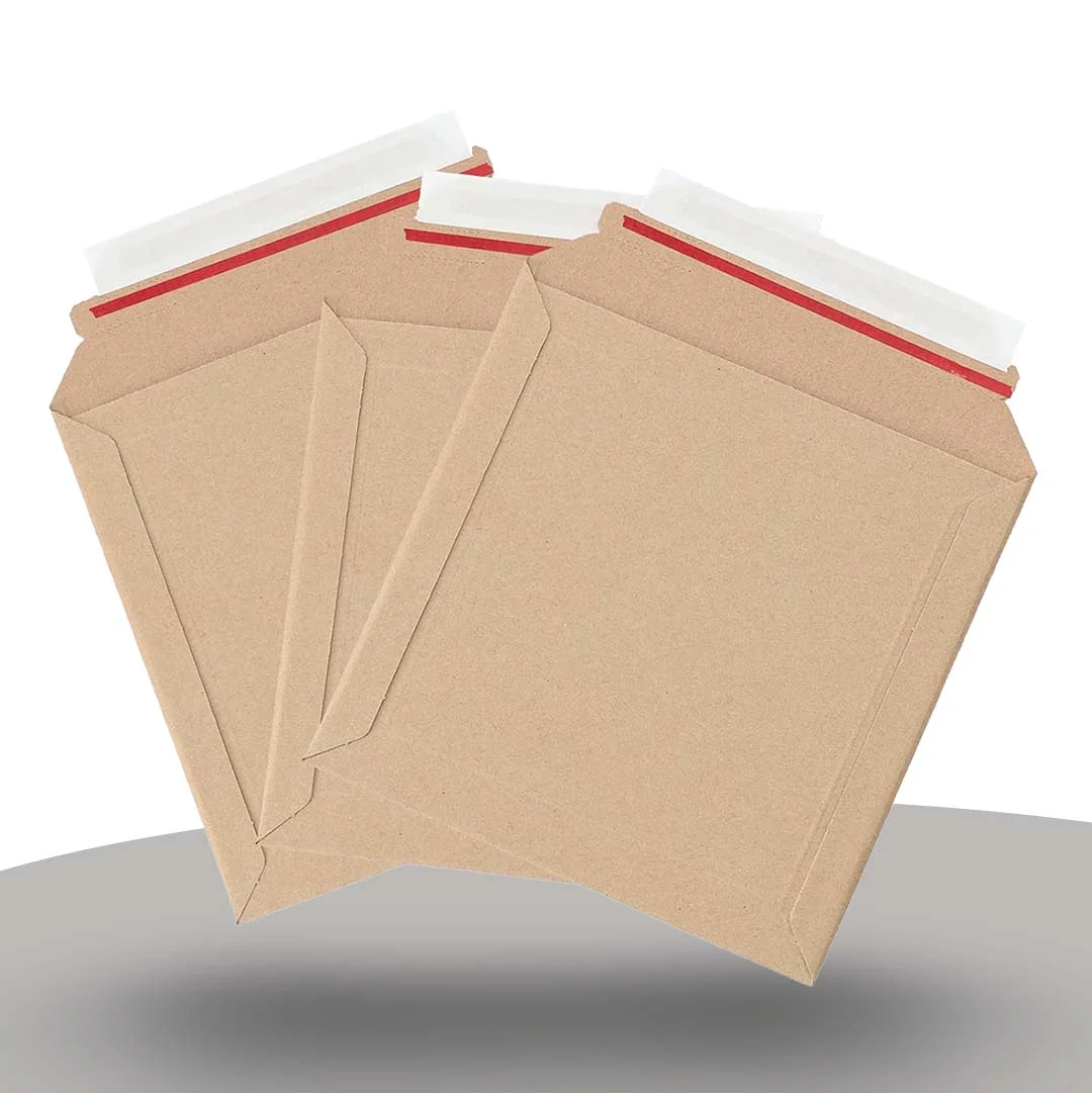 Manila Printed Envelopes opened to show the inside print and construction