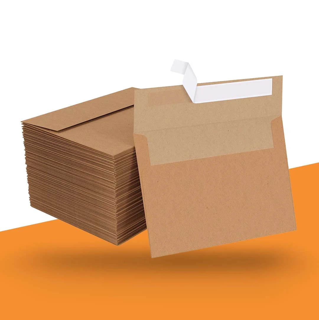 Manila Printed Envelopes in use, packed and ready to ship