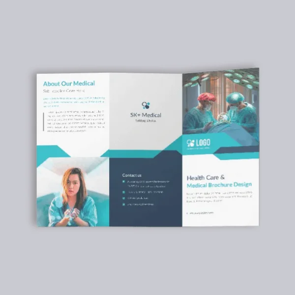 Medical Brochures Boxes photographed at an angle to show the board thickness