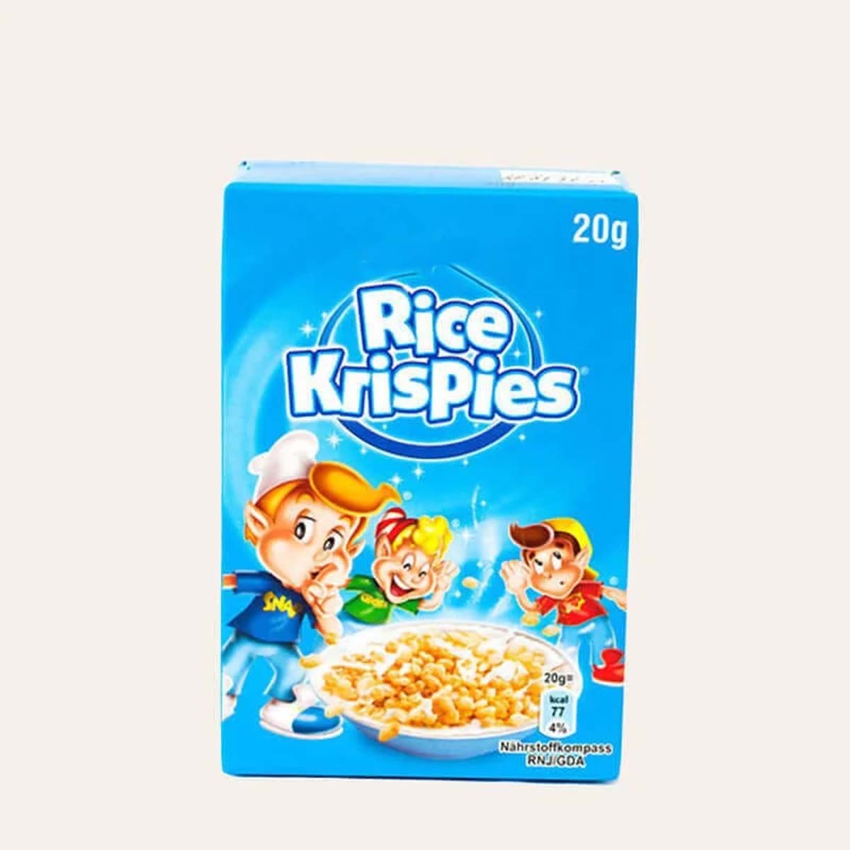 Mini Cereal Boxes — custom cereal boxes by Packmio Mini Cereal Boxes photographed at an angle to show the board thickness