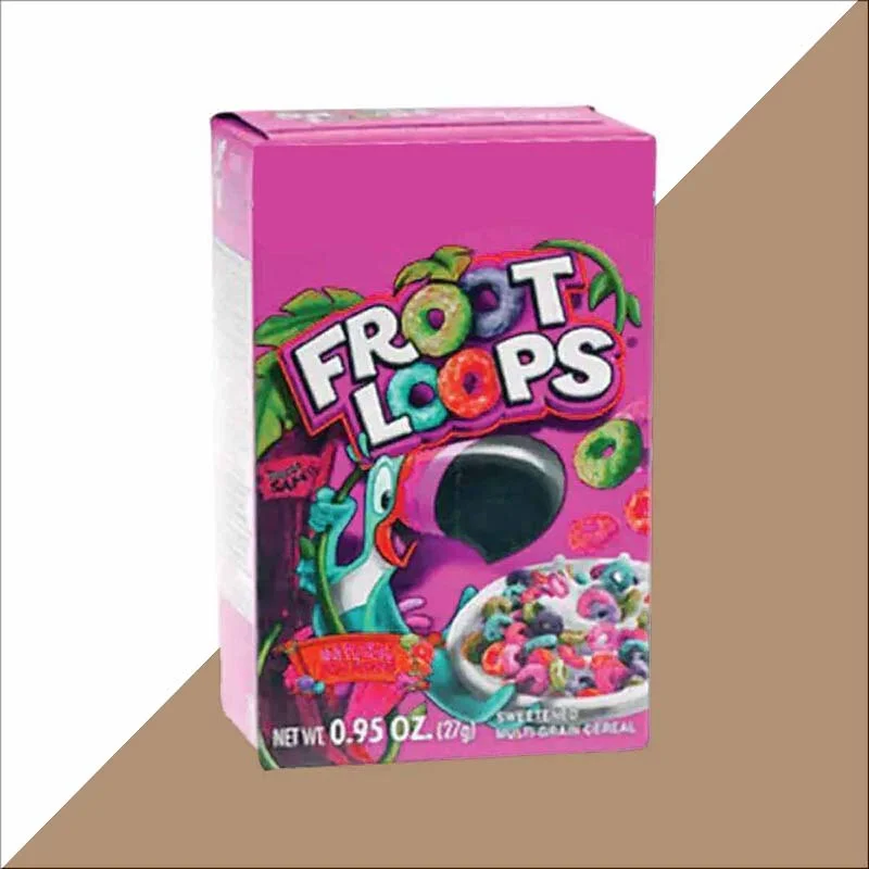 Mini Cereal Boxes — custom cereal boxes by Packmio Mini Cereal Boxes beside the product it was made to hold