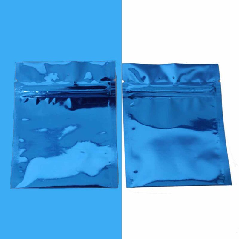 Mini Mylar Bags opened to show the inside print and construction