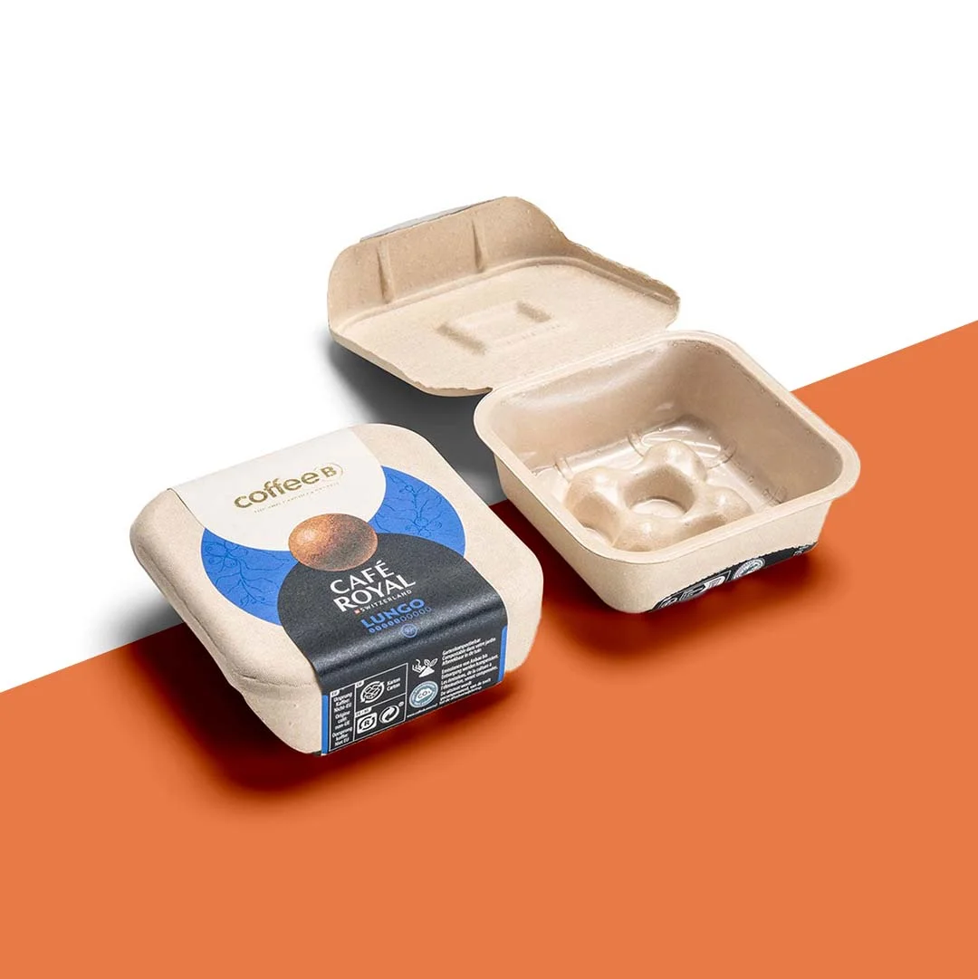 Molded Pulp Boxes — custom corrugated boxes by Packmio Molded Pulp Boxes in use, packed and ready to ship