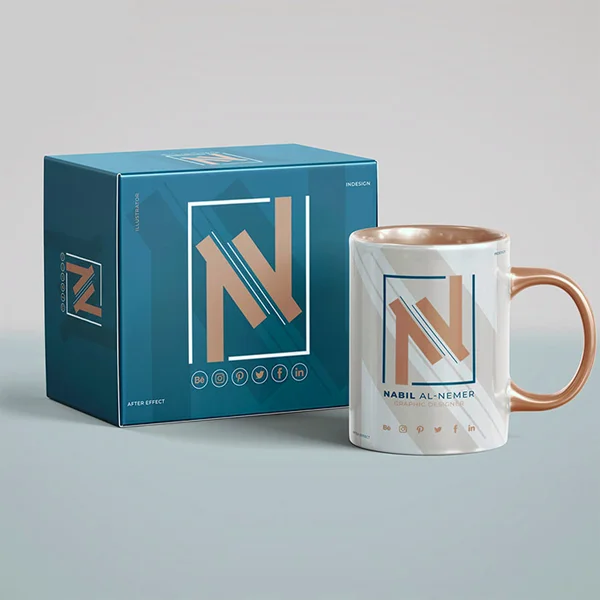 Mug Tuck End Boxes — custom tuck boxes by Packmio Mug Tuck End Boxes opened to show the inside print and construction
