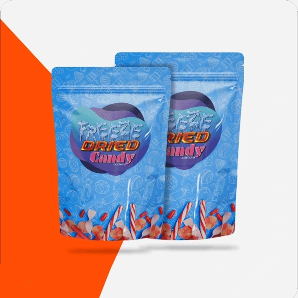 Mylar Bags For Freeze Drying — custom mylar bags by Packmio Close detail of the print finish on mylar bags for freeze drying