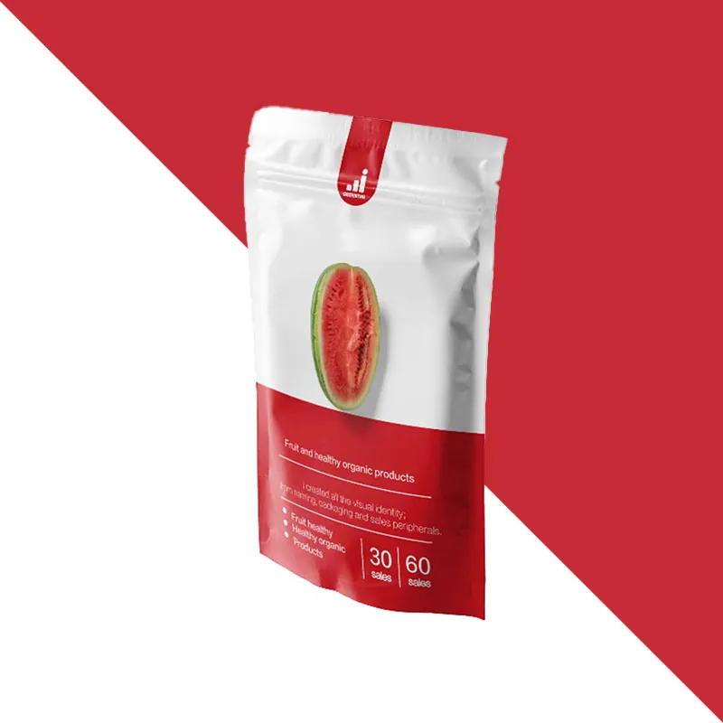 Mylar Snack Bags — custom mylar bags by Packmio Mylar Snack Bags beside the product it was made to hold