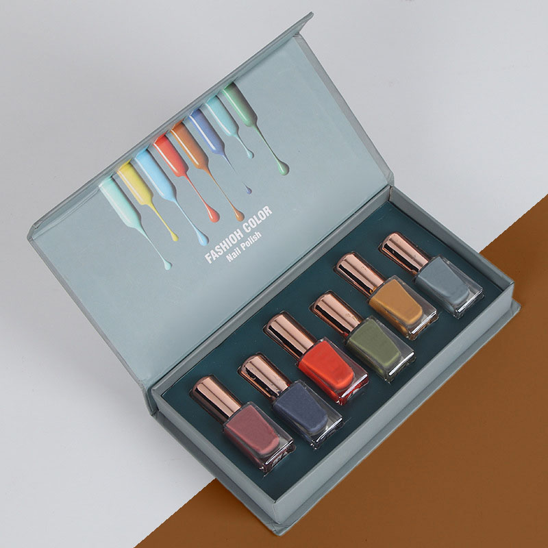 Nail Polish Boxes opened to show the inside print and construction