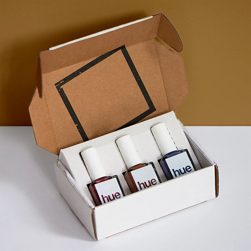 A stack of nail polish boxes in a custom size