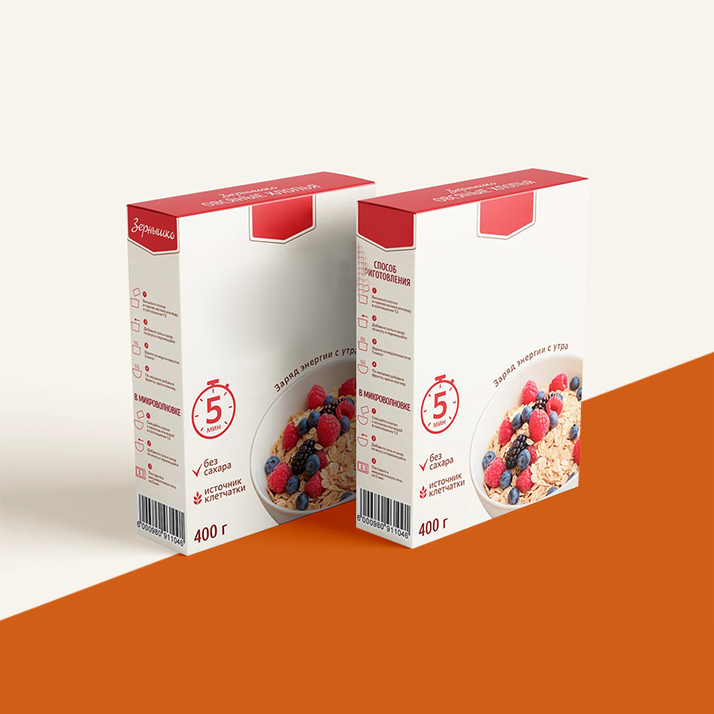 Oatmeal Boxes — custom cereal boxes by Packmio Oatmeal Boxes in use, packed and ready to ship