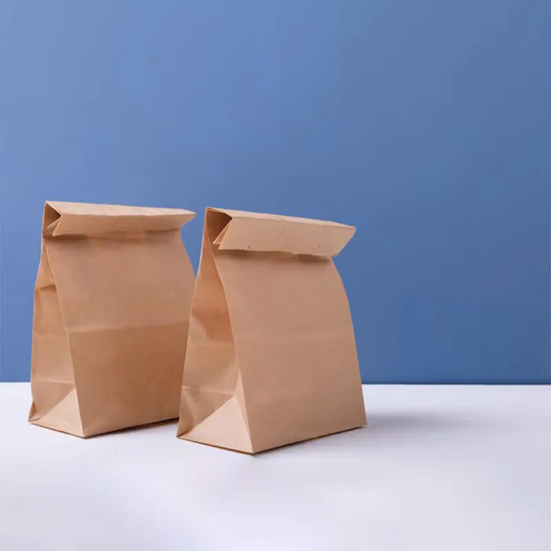 Paper Lunch Bags in use, packed and ready to ship