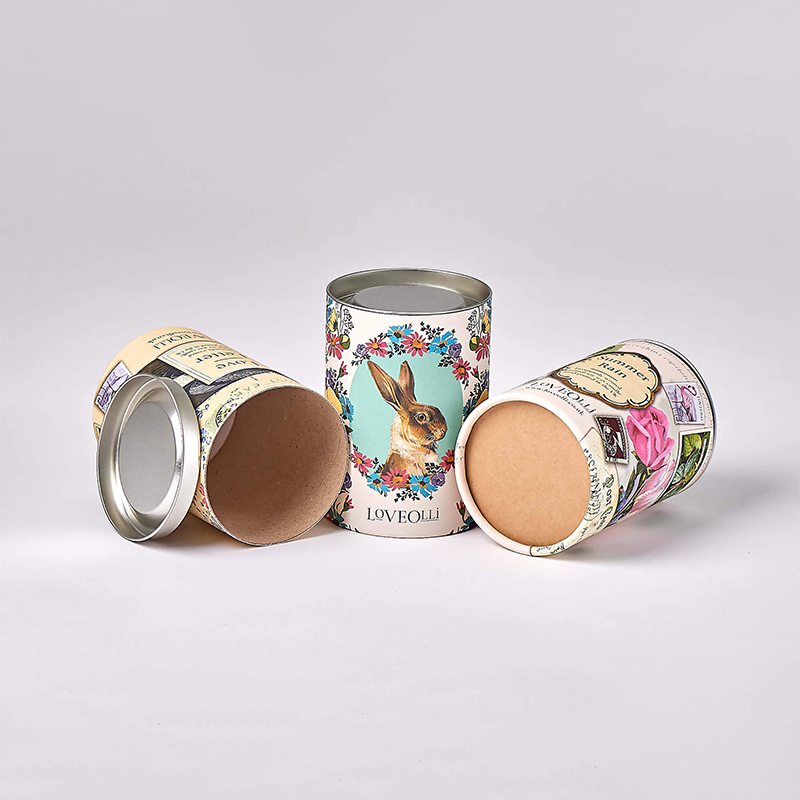Paper Tube with Lids — custom paper tubes by Packmio Paper Tube with Lids in use, packed and ready to ship