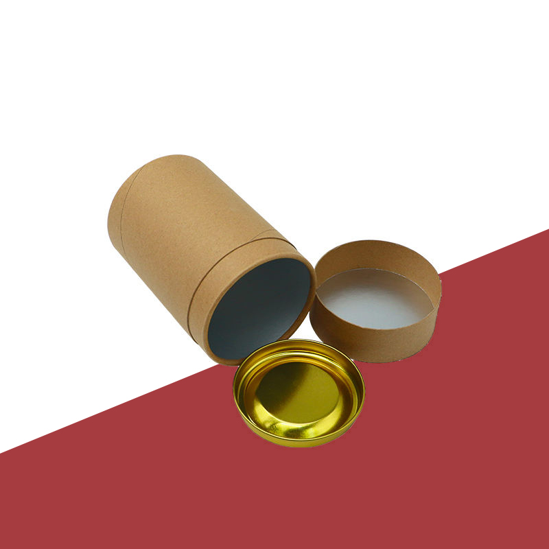 Paper Tube with Lids — custom paper tubes by Packmio Close detail of the print finish on paper tube with lids