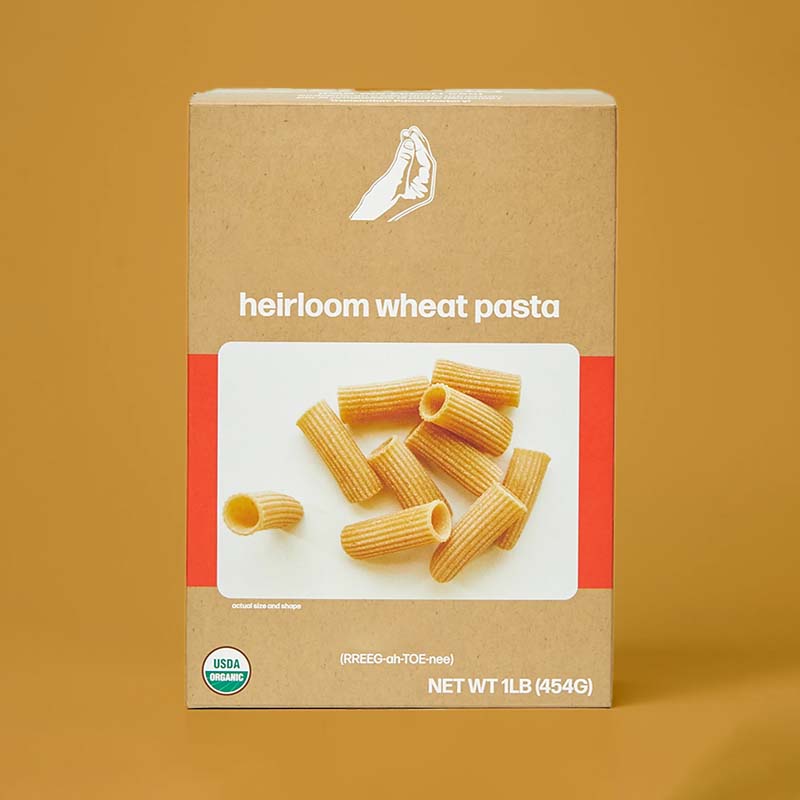 Pasta Boxes — custom food boxes by Packmio Close detail of the print finish on pasta boxes