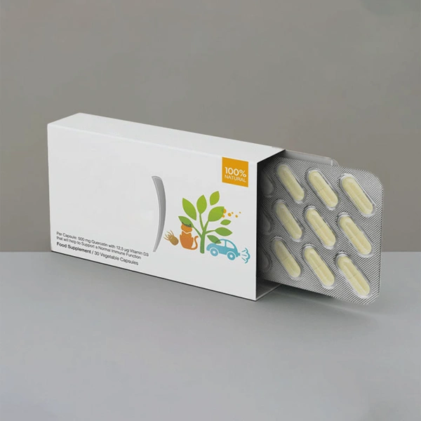 A stack of pharmaceutical boxes in a custom size
