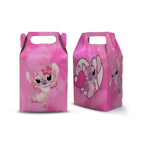 Pink Candy Boxes beside the product it was made to hold