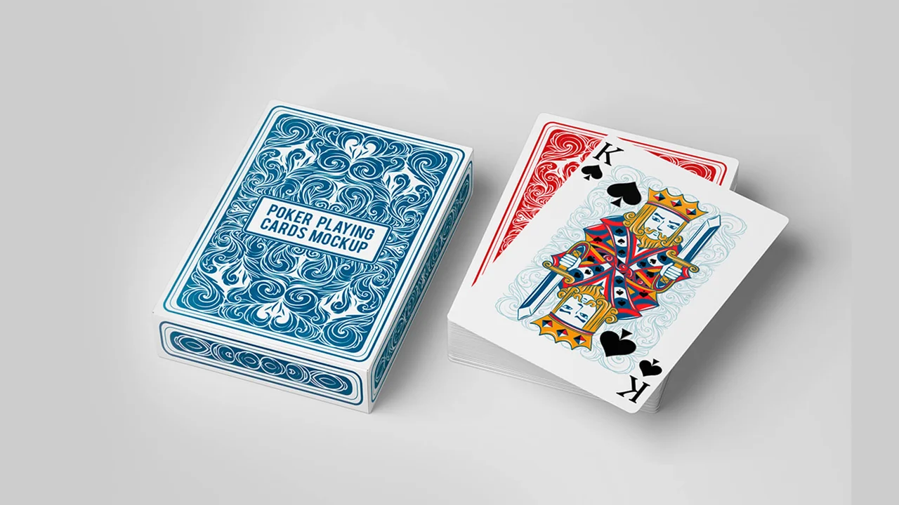 A stack of playing card boxes in a custom size