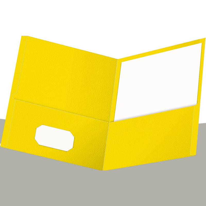 Pocket Folders photographed at an angle to show the board thickness