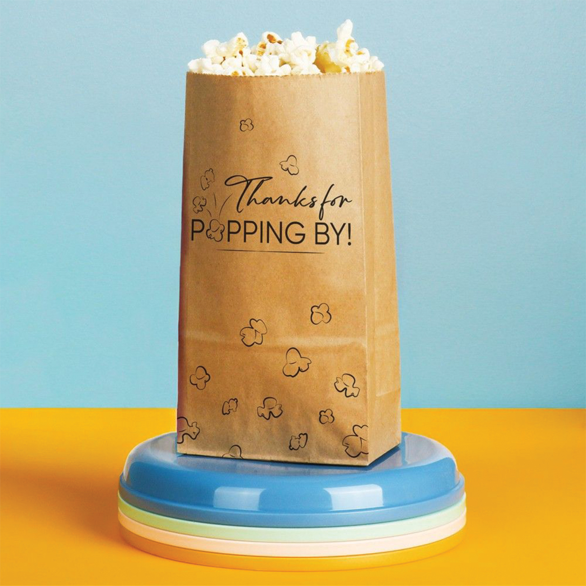 Popcorn Bags photographed at an angle to show the board thickness