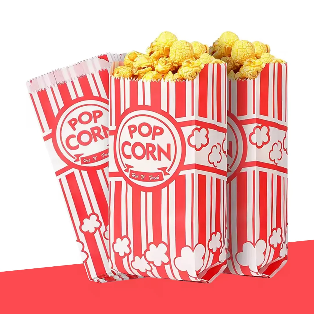Popcorn Bags beside the product it was made to hold