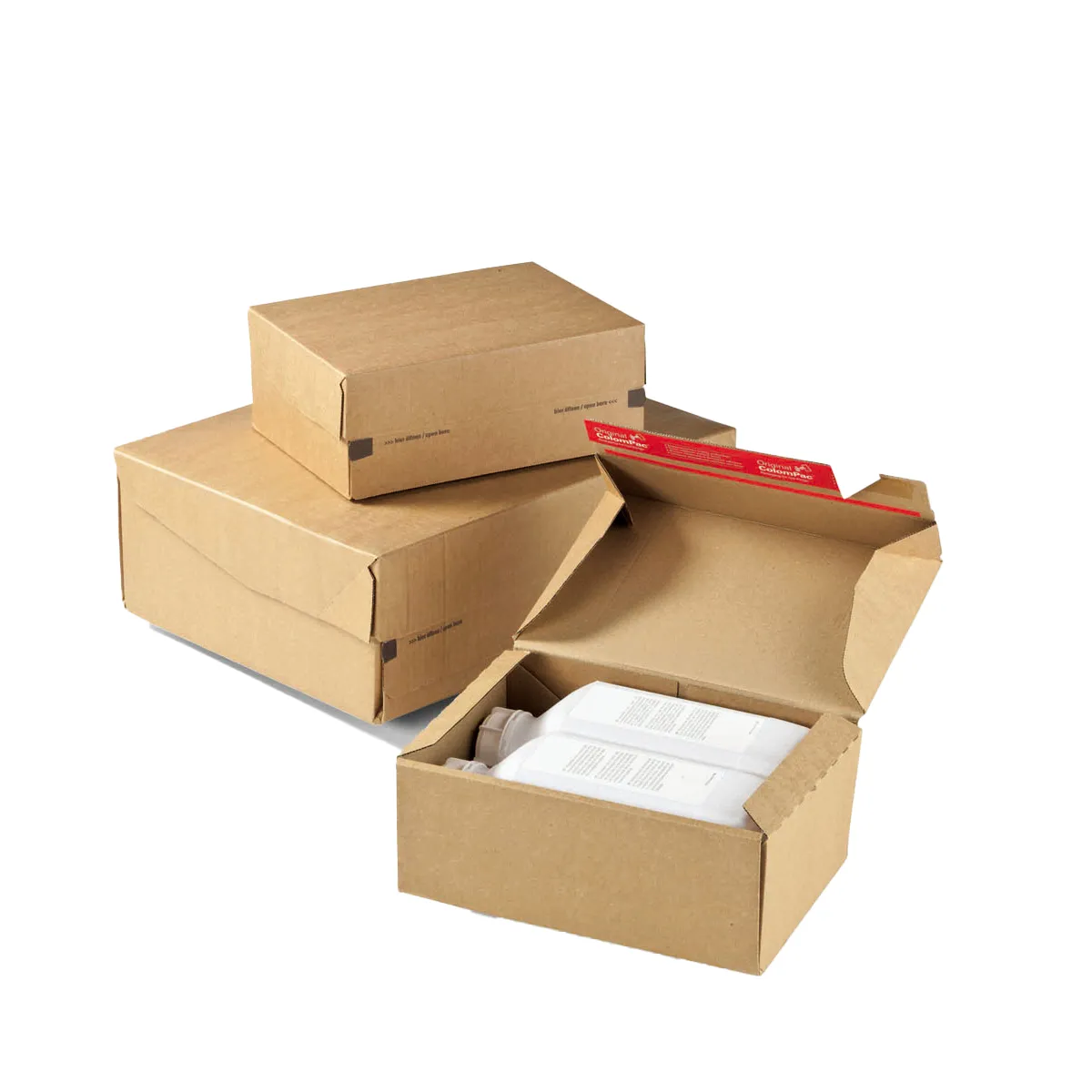 Postal Boxes — custom shipping boxes by Packmio Postal Boxes in use, packed and ready to ship