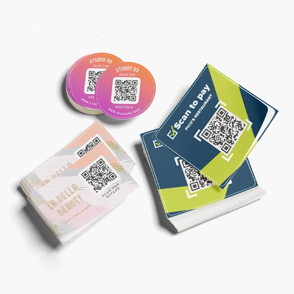 Qr Code Stickers — custom stickers by Packmio Qr Code Stickers in use, packed and ready to ship