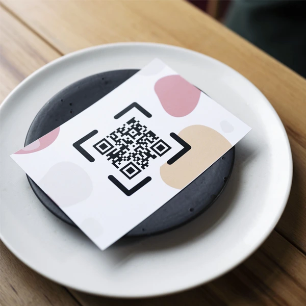 Qr Code Stickers — custom stickers by Packmio Close detail of the print finish on qr code stickers