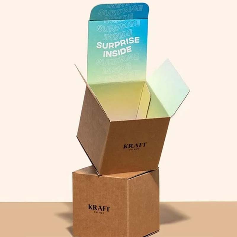 Retail Box Printing opened to show the inside print and construction