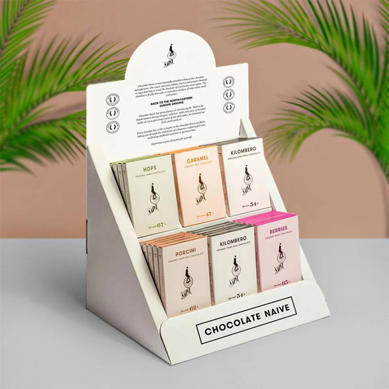 Retail Display Boxes beside the product it was made to hold