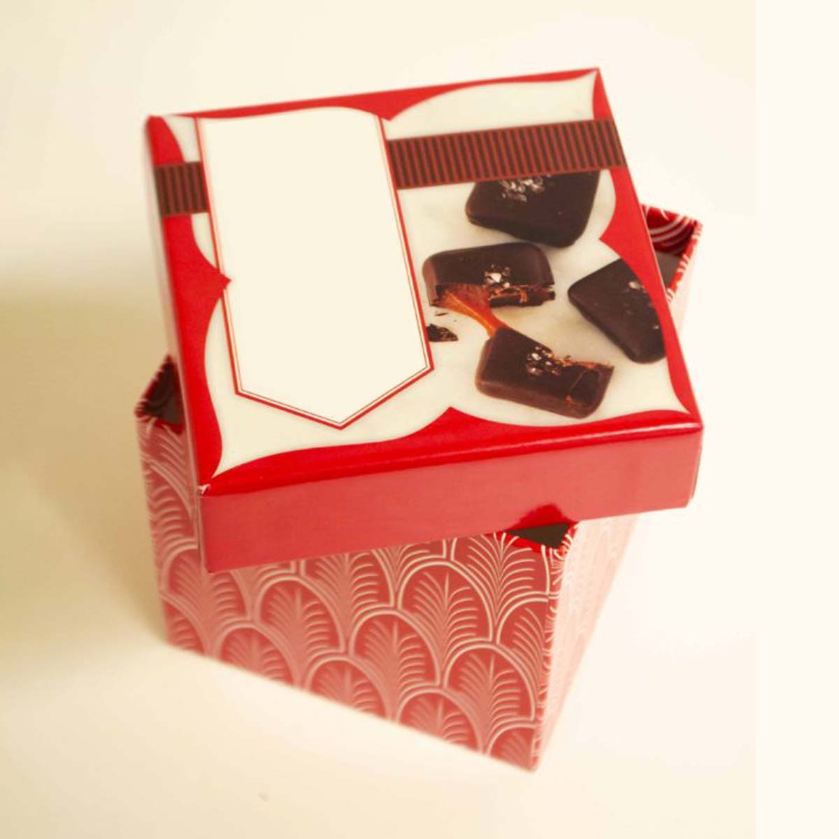 Rigid Candy Boxes — custom candy boxes by Packmio Close detail of the print finish on rigid candy boxes