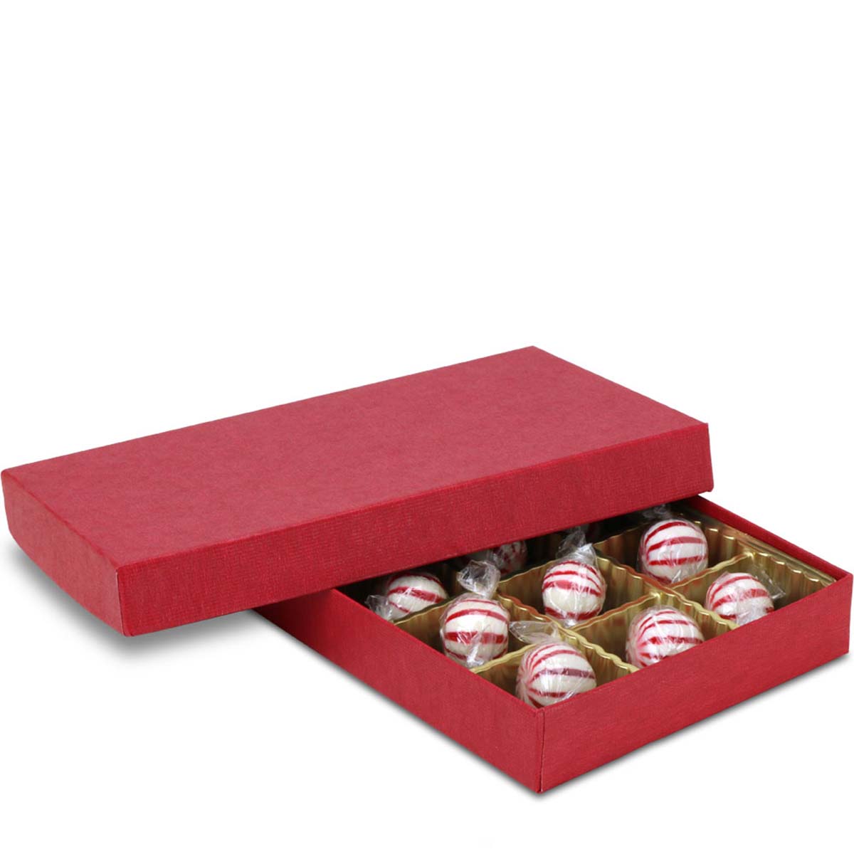 A stack of rigid candy boxes in a custom size