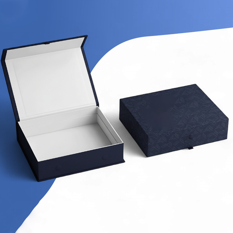 Rigid Packaging Mailers opened to show the inside print and construction