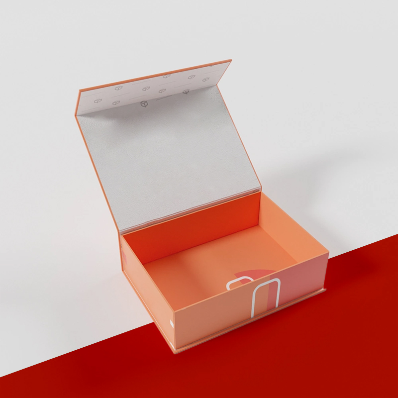 A stack of rigid packaging mailers in a custom size