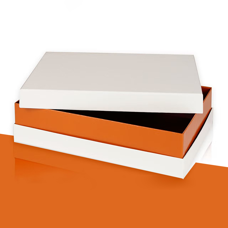 Rigid Shirt Boxes opened to show the inside print and construction